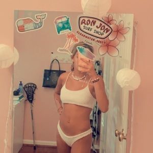 white bikini top